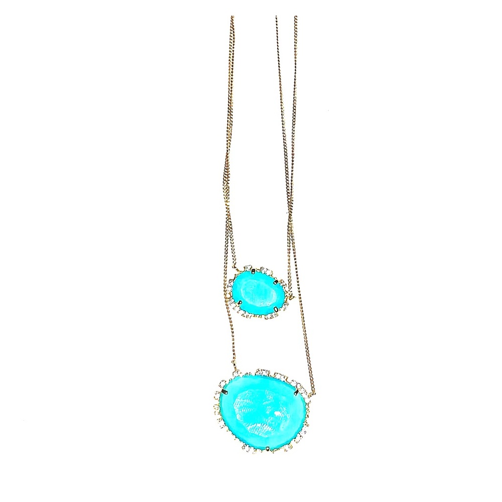 Anthropologie blue stone pendant necklace.